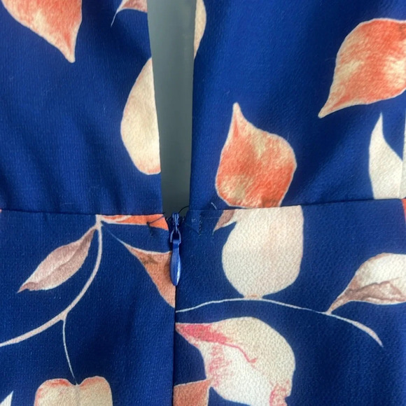 Blue Faith & Asher Romper | Side Cut Outs | Faux Wrap Skirt Sz Small - Picture 7 of 9